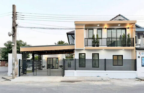 บ้านแฝด 2 ชั้นหมู่บ้านพฤกษา 14 A บางบัวทอง ซอย 21 แปลงมุม