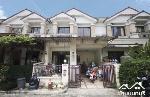 (ขายแล้ว) ทิพย์พิมาน บ้านริมคลอง บางใหญ่ ต่อเติมโรงรถ