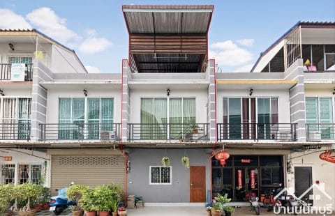 (ขายแล้ว) อาคารพาณิชย์ 3 ชั้น บางกรวย สภาพดี พร้อมอยู่ ใกล้ กฟผ. บางกรวย