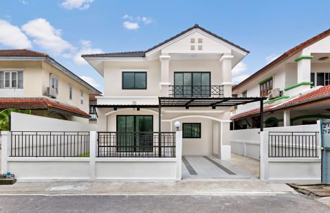 (ขายแล้ว) บ้านแฝดตกแต่งใหม่ หมู่บ้านเกล้ารัตนา – ธนกาญจน์ (บางใหญ่) ติดรถไฟฟ้าสายสีม่วง