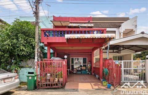 (ขายแล้ว) หมู่บ้านร่มรื่นวิลล์ 4 รัตนาธิเบศร์ แปลงมุม ต่อเติมระเบียงหน้าบ้าน