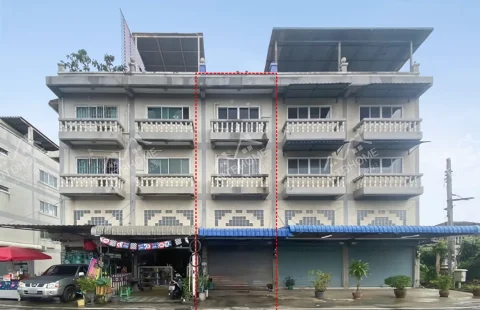 อาคารพาณิชย์ 3 ชั้นครึ่ง ตรงข้ามเทศบาลบางกรวย ทำเลดี ใกล้วัดชลอ