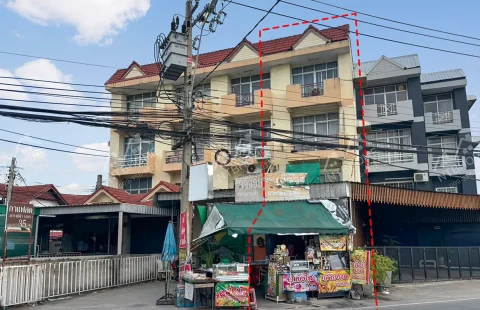 อาคารพาณิชย์ 3 ชั้น หน้าหมู่บ้านริมสวน ท่าอิฐ หลังริม ทำเลดี เข้าซอยไม่ลึก ใกล้รถไฟฟ้า