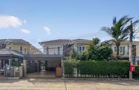 เดอะลิฟวิ่ง 1 บ้านกล้วย – ไทรน้อย สภาพดี ต่อเติมครบ ถนนเมนโครงการ