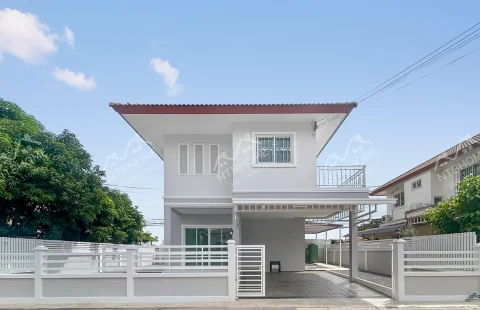 หมู่บ้านบางกอกการ์เด้นท์ บางกรวย ต้นโครงการ แต่งใหม่ ต่อเติมครบพร้อมอยู่ ใกล้ศาลายา