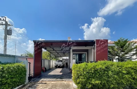 บ้านแฝดชั้นเดียว รติรัตน์ คอทเทจ ลาดปลาดุก แปลงมุม ต่อเติมครบ