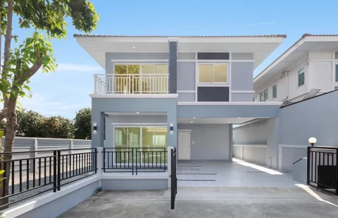 บ้านแฝด 2 ชั้น รีโนเวทใหม่ คุณาสิริ บัวทอง 4 แปลงมุม 46.2 ตร.ว. ซอยวัดลาดปลาดุก-บ้านกล้วยไทรน้อย ต่อเติมครบพร้อมอยู่