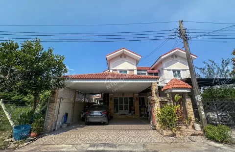 หมู่บ้านลานทอง ปากเกร็ด แปลงมุม ต่อเติมครบ ทำเลดีติดถนนใหญ่ติวานนท์