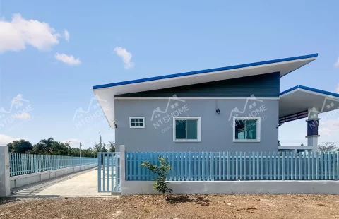 บ้านเดี่ยวสร้างเองชั้นเดียว 58.3 ตร.ว. ซอยพรหมเมือง ไทรน้อย ปรับปรุงใหม่ พร้อมอยู่