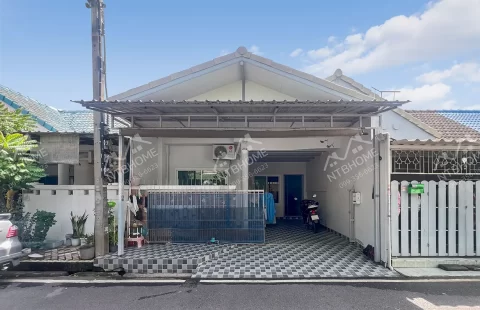 ทาวน์โฮมชั้นเดียว หมู่บ้านร่มเงาไม้ ซอยลาดปลาดุก ต่อเติมครบพร้อมอยู่