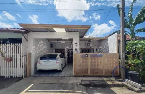 ทาวน์โฮมชั้นเดียว พฤกษา 3 บางบัวทอง ต่อเติมครบพร้อมอยู่ ทำเลดีในซอยวัดลาดปลาดุก ใกล้เซ็นทรัลเวสท์เกต