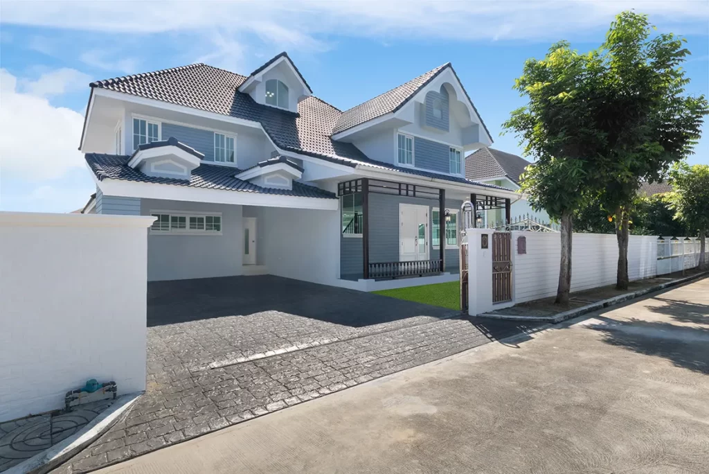 บ้านเดี่ยว 2 ชั้น รีโนเวทใหม่ หมู่บ้านบริติชพาร์ค ทวีวัฒนา สไตล์อังกฤษ