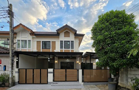 ทาวน์เฮ้าส์ 2 ชั้น หมู่บ้านพฤกษาวิลล์ 33 ซอยวัดส้มเกลี้ยง ใกล้โลตัสบางใหญ่